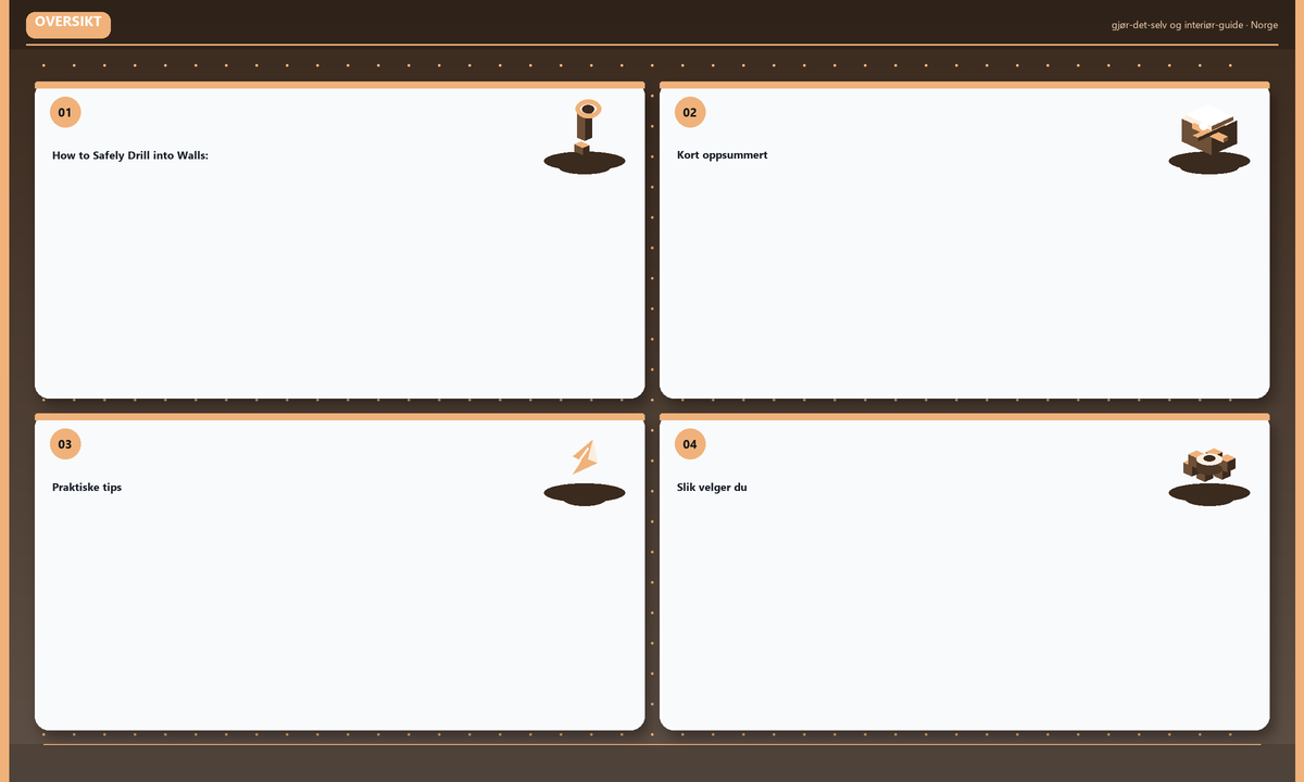 Oversikt: How to Safely Drill into Walls: · Kort oppsummert · Praktiske tips · Slik velger du